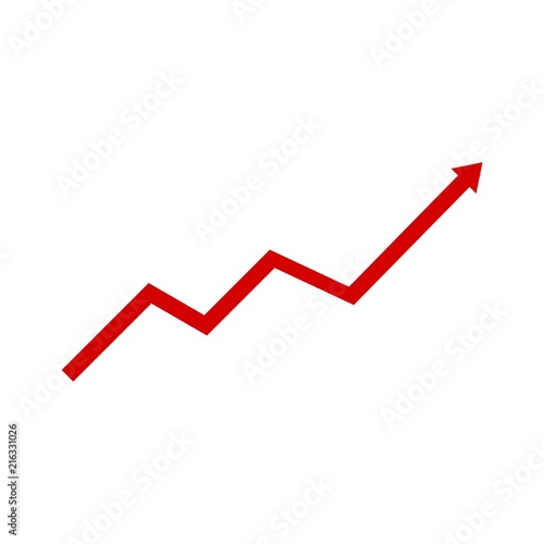 Abstract financial chart with arrow