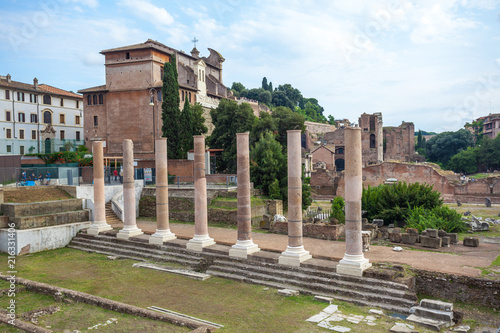 ruins of ancient Rome, remains of ancient architecture, Rome, Italy