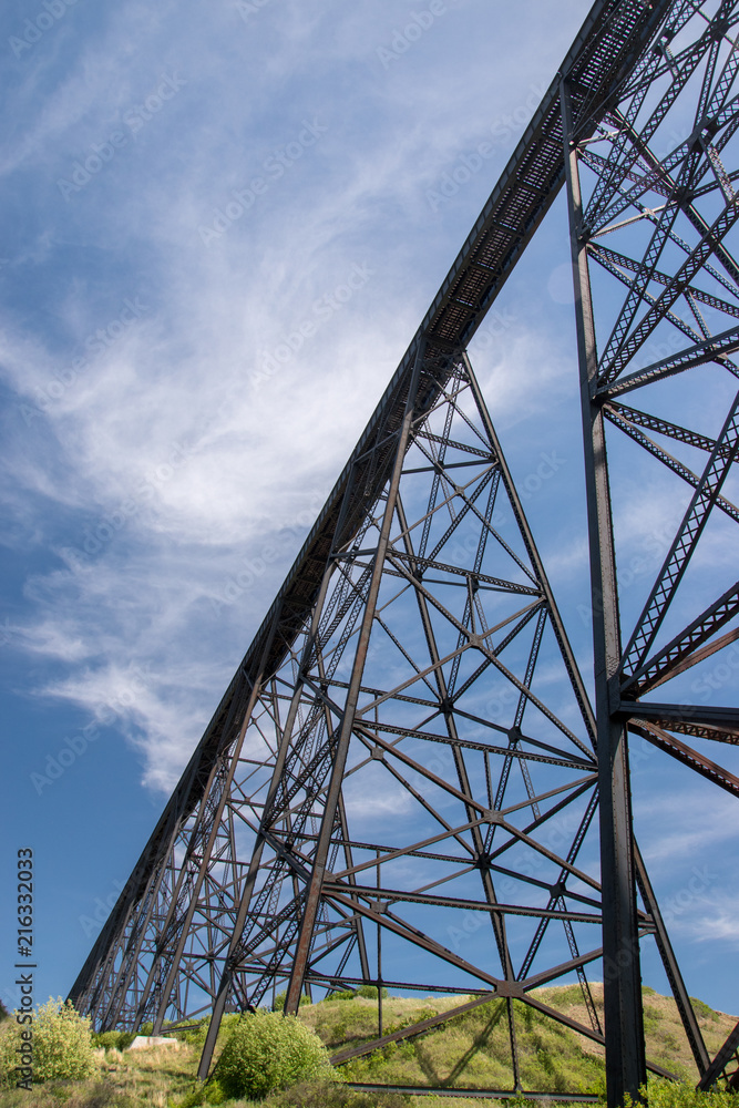The Lethbridge Viaduct, commonly known as the High Level Bridge, was constructed between 1907 -1909 in Lethbridge, Alberta, Canada by Canadian Pacific