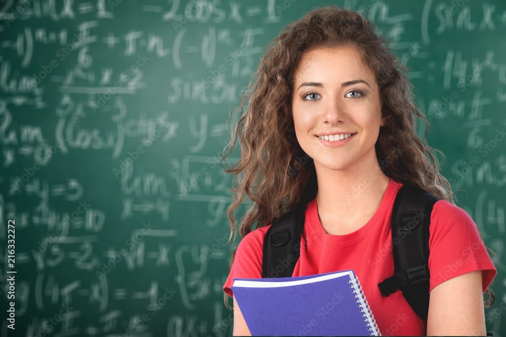 Portrait of a cute young student girl Portrait of a cute young student girl