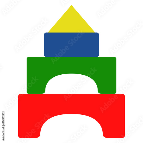 Isolated castle toy icon