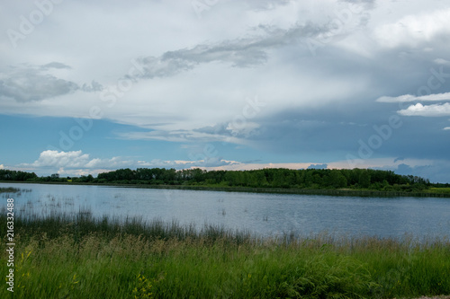 Marsh land in Saskatchewan  Canada.