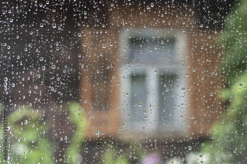rainy window view