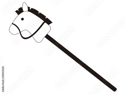 Isolated horse stick toy icon
