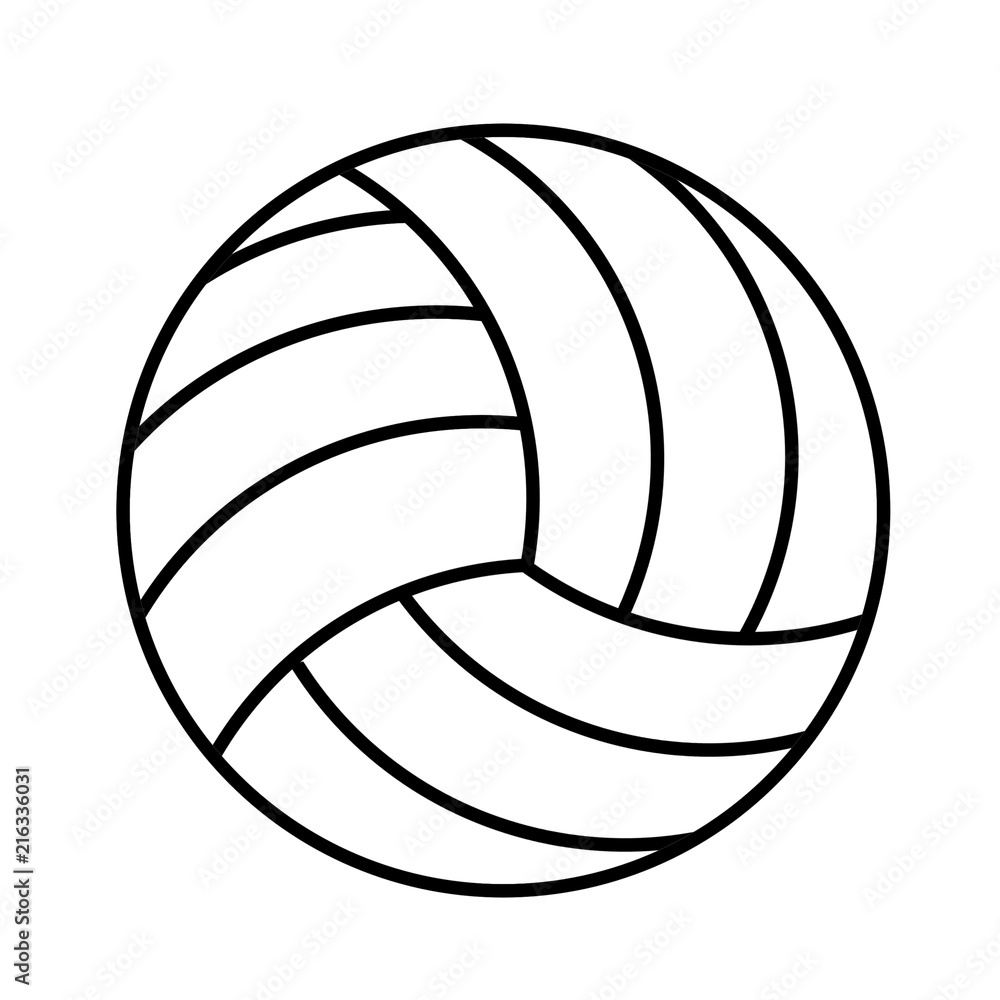 Volleyball ball icon on white
