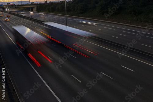 Night traffic on the motorway