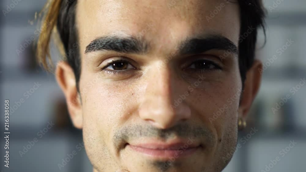 Portrait of Young Handsome Stylish Man looking at the Camera, Close-up, Fashion Portrait of Young Handsome Stylish Man looking at the Camera, Close-up, Fashion