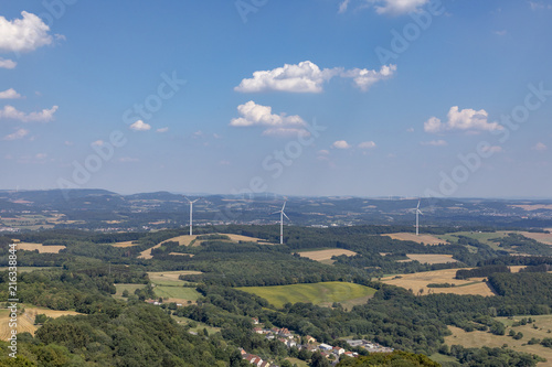 rural landscape with blue sky in the Saarland near Tholey