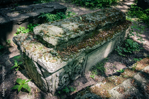Old graves in the cemetery
