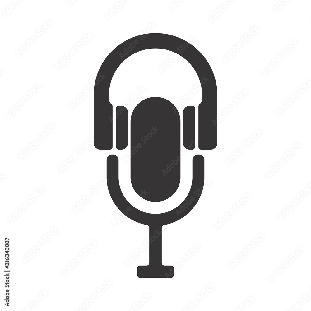Microphone logo. Music logo. Sound symbol. Vector eps 08. Microphone logo. Music logo. Sound symbol. Vector eps 08.