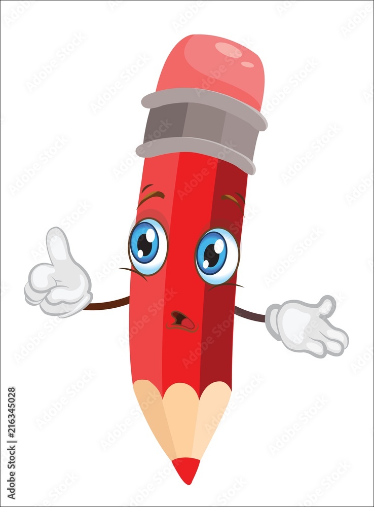 pencil character cartoon