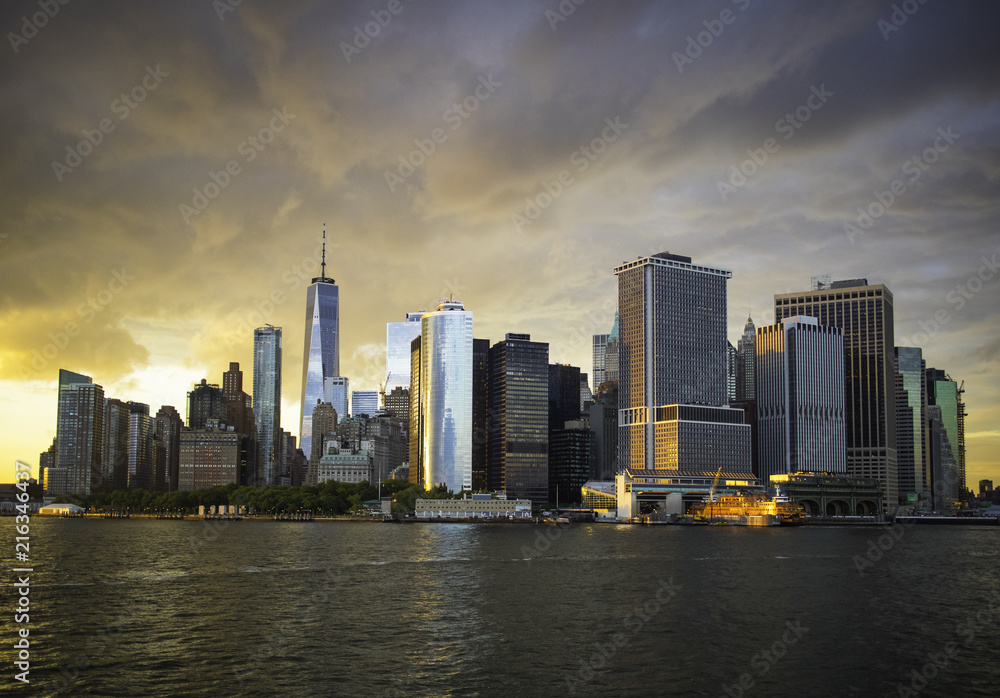 Fototapeta premium Panoramę centrum Nowego Jorku Manhattan
