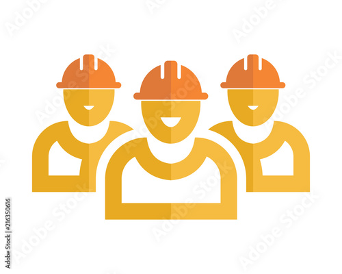 silhouette worker foreman repairman labor man image vector icon logo