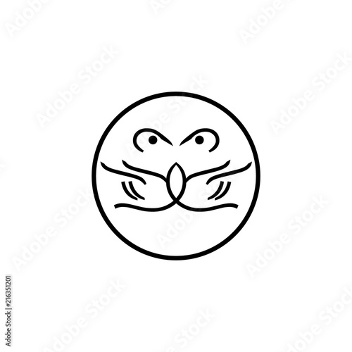 anger face logo vector