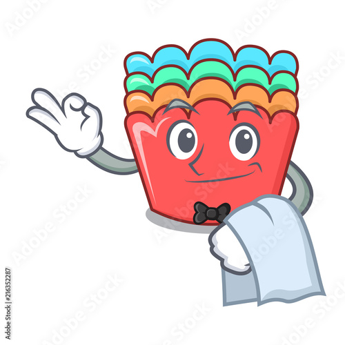 Waiter baking molds mascot cartoon
