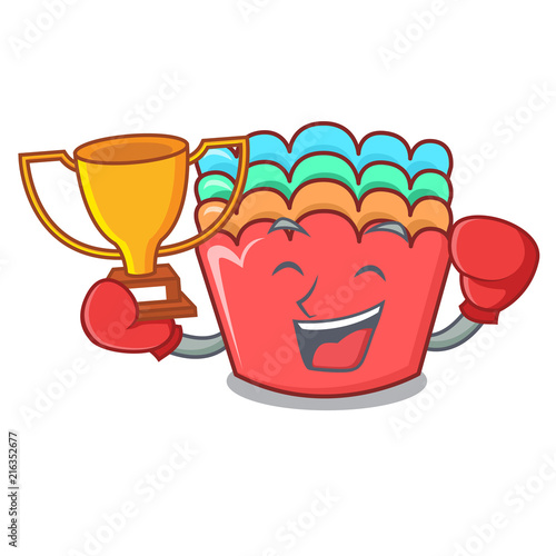 Boxing winner baking molds mascot cartoon