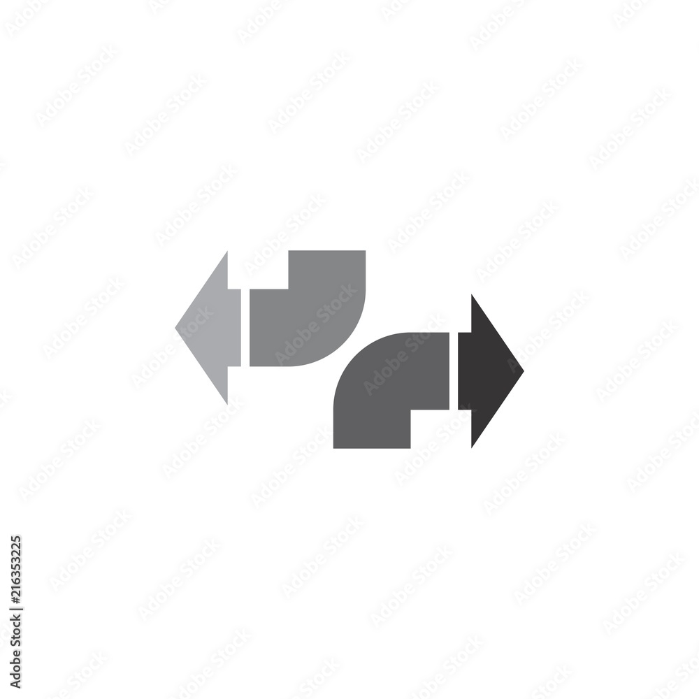 Back and forth arrow logo Back and forth arrow logo