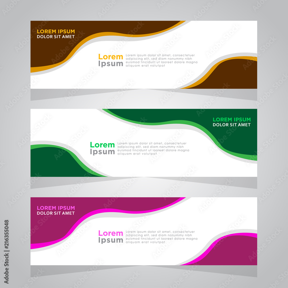 Fototapeta premium Vector abstract design banner template.