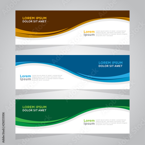 Vector abstract design banner template.