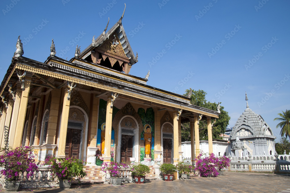 Battambang Cambodia, View of Wat Kandal pagoda