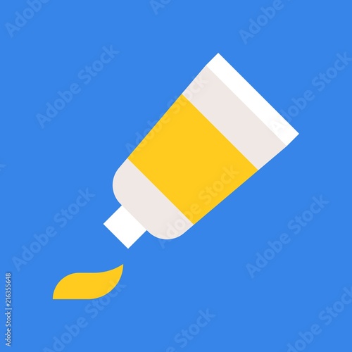 cream or ointment tube, medical and hospital related flat design icon set