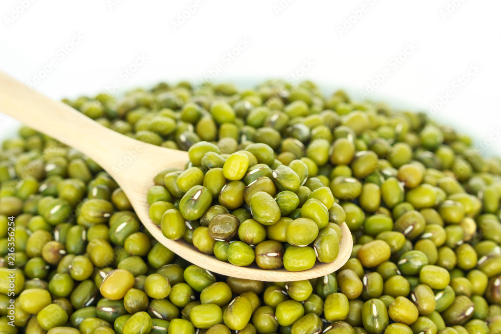 mung bean green in spoon texture mung bean green in spoon texture