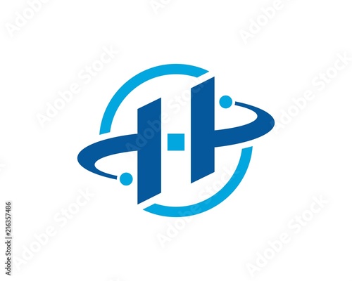 H letter orbit logo