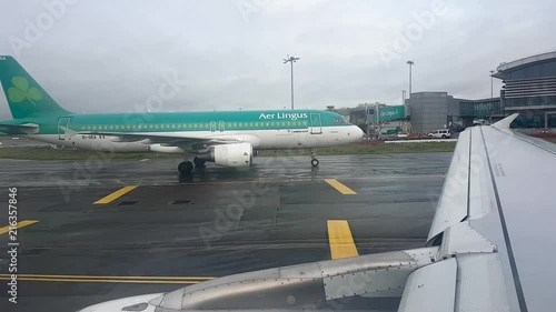 Passing another plane on dublin airport photo