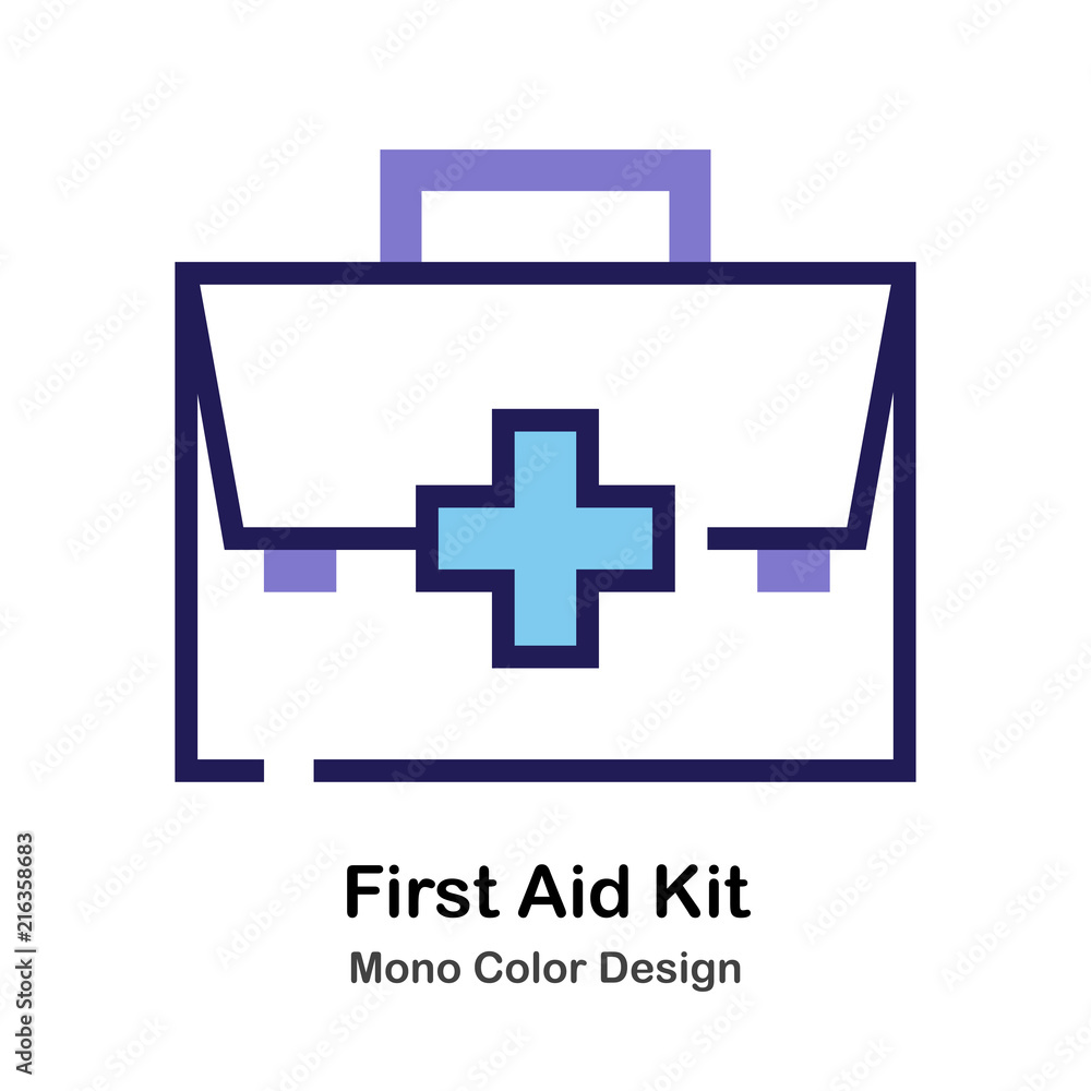 First aid kit mono color icon First aid kit mono color icon