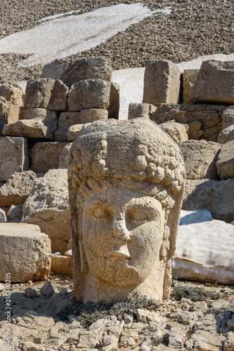 Commagene statue at WestTerrace on top of Nemrut Mountain.Turkey photo