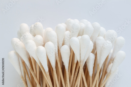 cotton bud  swab clean healthcare on white background