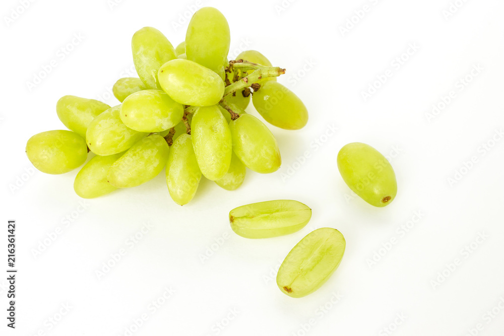 green grape diet fruit organic on white background green grape diet fruit organic on white background