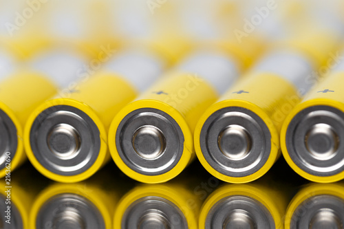 Close-up of alkaline batteries