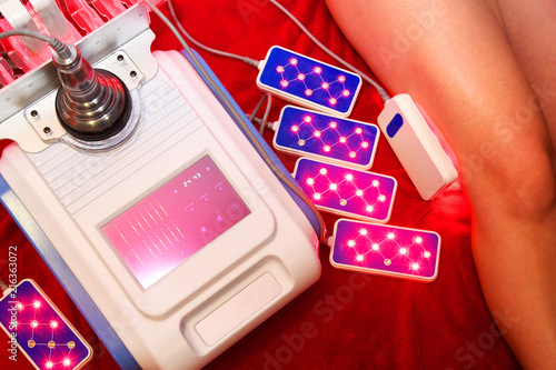 lipo laser. Hardware cosmetology. Body care. Non surgical body sculpting. body contouring treatment, anti-cellulite and anti-fat therapy in beauty salon. photo