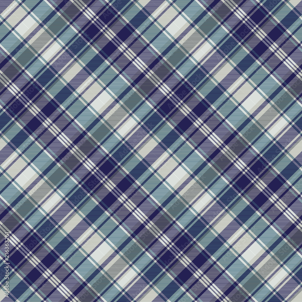 Blue striped tartan plaid seamless pattern Blue striped tartan plaid seamless pattern