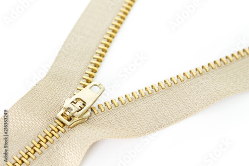 zipper object on white background