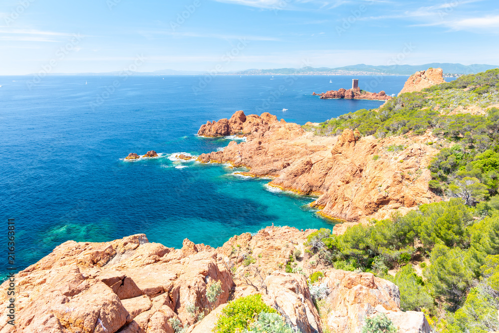 view on cote d'azur near Fréjus , french riviera , France
