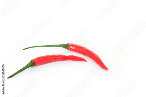 chili pepper red spicy vegetable on white background