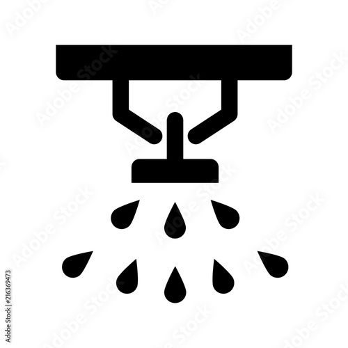 Sprinkler, fire extinguisher solid icon. vector illustration isolated on white. glyph style design, designed for web and app. Eps 10