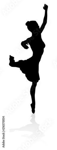 Ballet Dancer Dancing Silhouette
