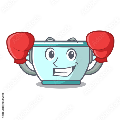 Boxing steel pot character cartoon