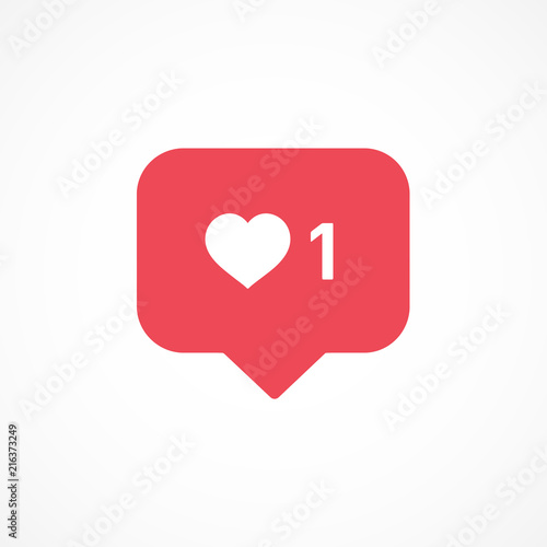 Vector image of counter likes icon.