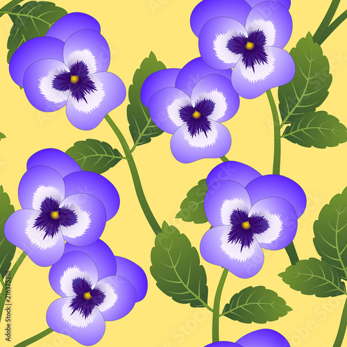 Violet Pansy Flower on Yell...