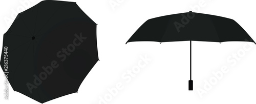 Black umbrella. vector illustration