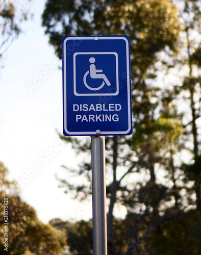 Disabled parking sign