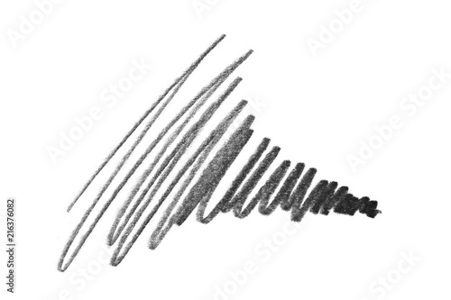 Fototapeta Naklejka Na Ścianę i Meble -  Grunge graphite pencil texture, isolated on white background