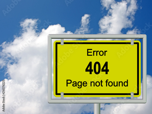 Error 404 page not found, Seite nicht gefunden photo