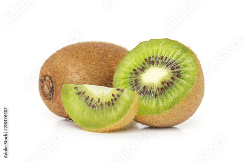 kiwi fruit sliced vegetarian organic healthy nature on white background