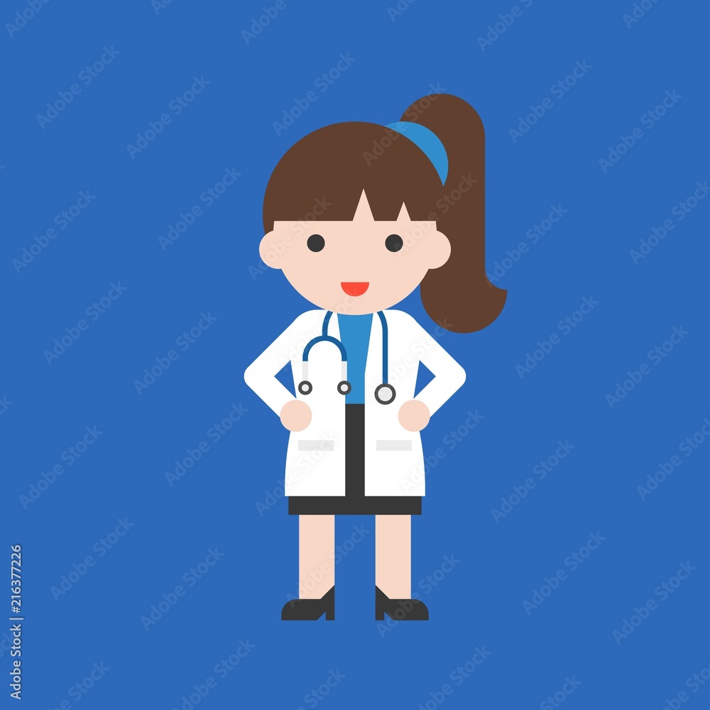Doctor, Cute character hospital and healthcare staff, flat design Doctor, Cute character hospital and healthcare staff, flat design