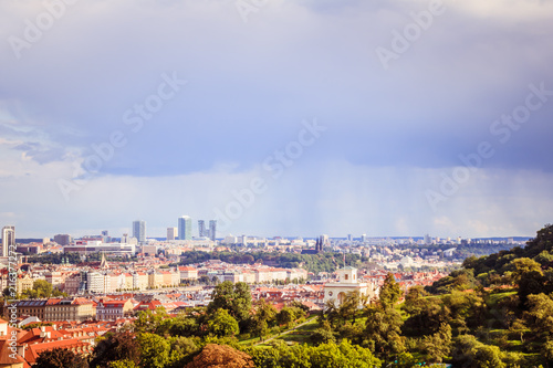 Aussicht von der Prager Burg auf die Altstadt in Sommer in Prag, Tschechische Republik photo